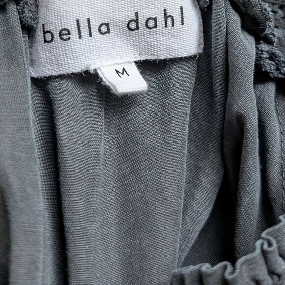 Bella Dahl Frayed Smocked-Waist Dress Lightweight Tencel Boho Fringe Medium - Picture 11 of 11